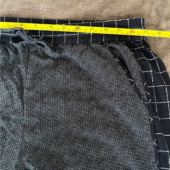 Madewell Black Check 100% Viscose Elastic Waist Tapered Jogger Pants Size L - Picture 5 of 11
